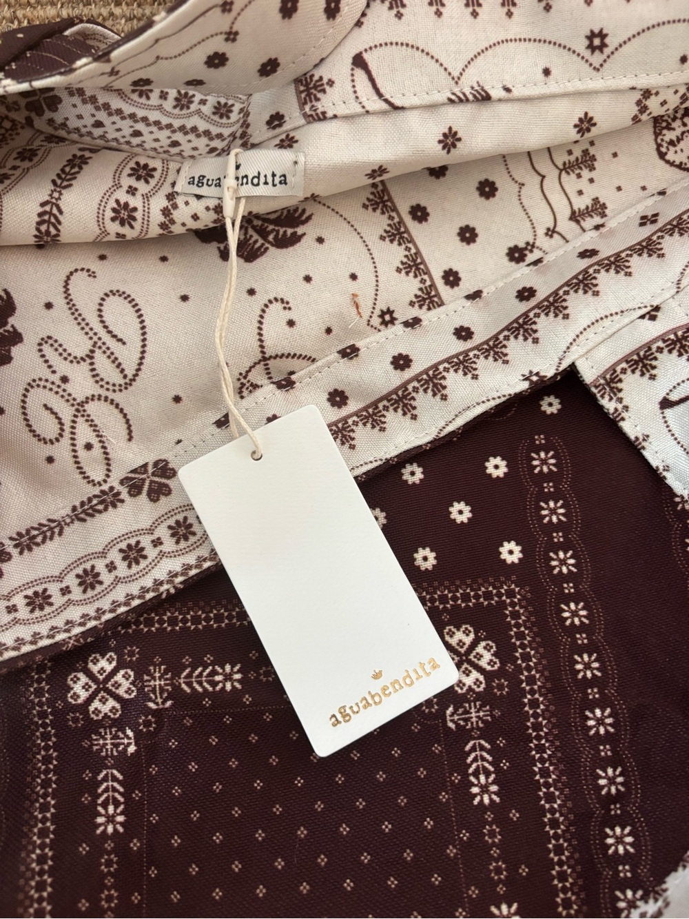 Agua Bendita Brown Bandana-Print Tote - Picture 4 of 4